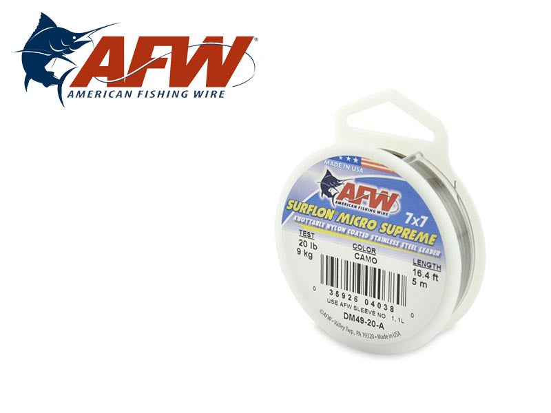 AFW Surflon Micro Supreme - Nylon Coated 7X7 Stainless Leader