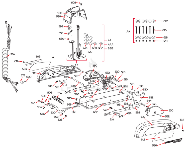 Minn Kota INSERT-MOTOR RAMP,METAL,ZP P/N: 2324705