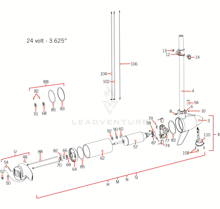 Minn Kota SCREW-#8-32 X 5/8 MACH PHCR SS P/N: 2303434