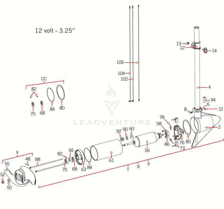 Minn Kota SCREW-#8-32 X 5/8 MACH PHCR SS P/N: 2303434