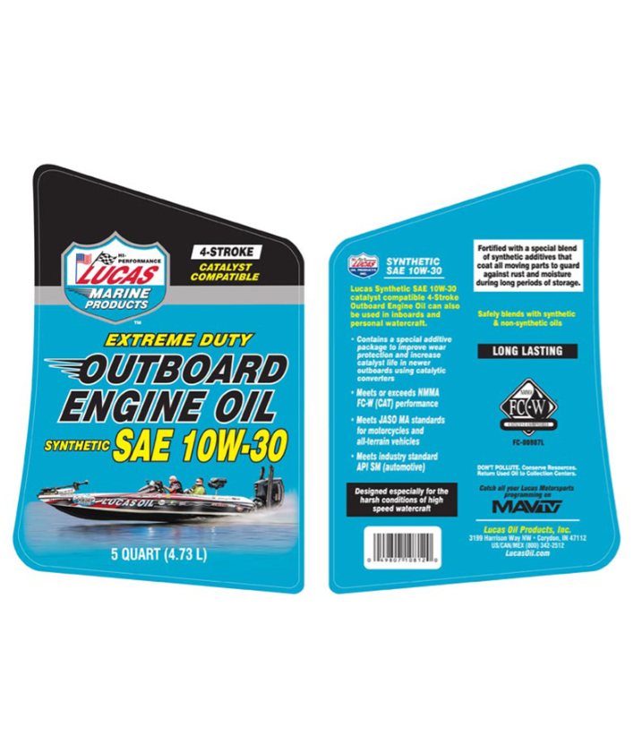 Lucas Outboard Engine Oil Synthetic SAE 10W-30