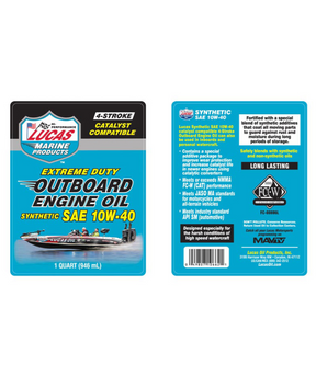 Lucas Outboard Engine Oil Synthetic SAE 10W-40