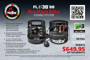 Vexilar FLX-38 ProPack Elite (Lithium Battery) w/ BroadBand Transducer