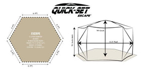 Quick-Set Escape Screen Shelter (6 Sided)