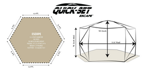 Quick-Set Escape Sport Screen Shelter (6 Sided)