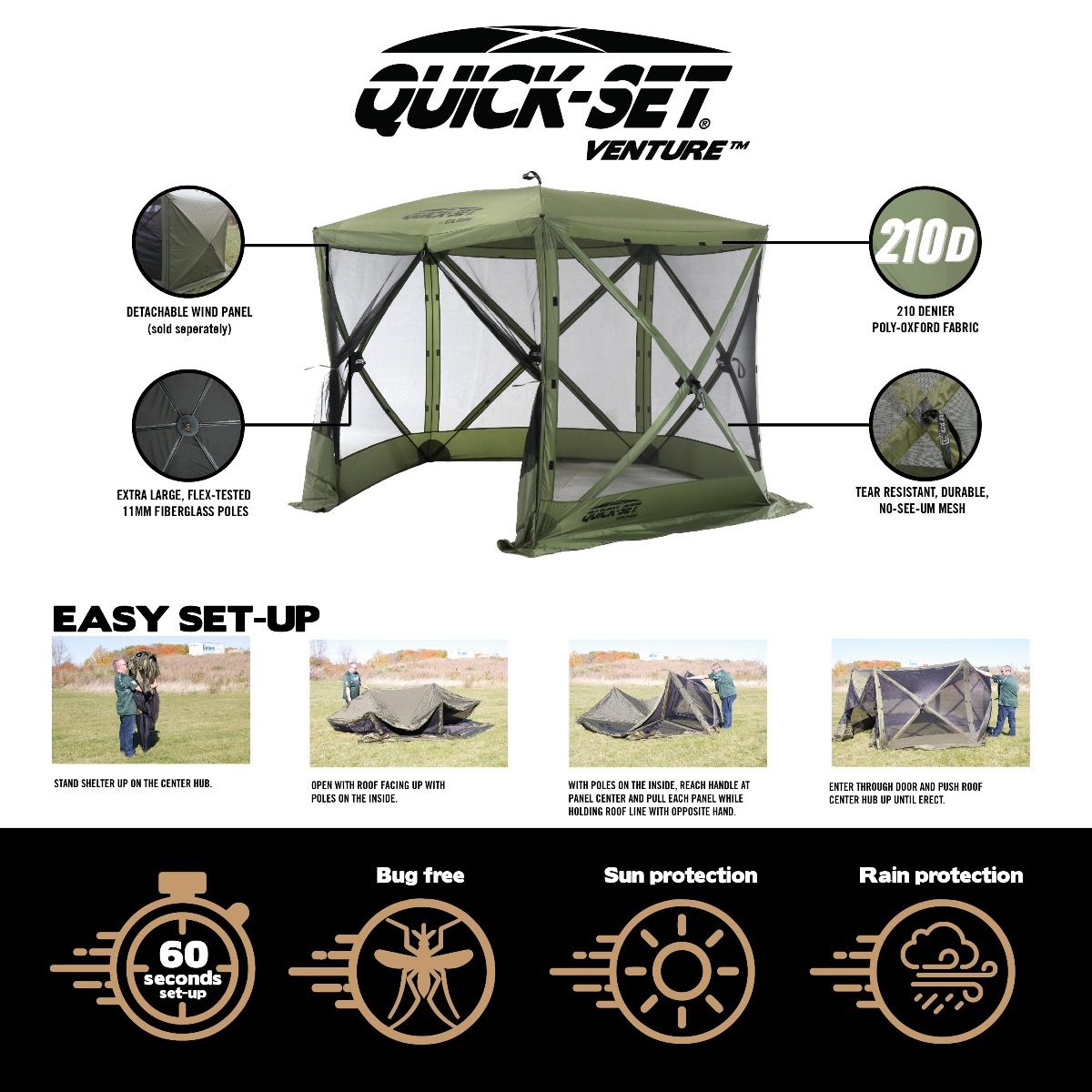 Quick-Set Venture Screen Shelter (5 Sided)