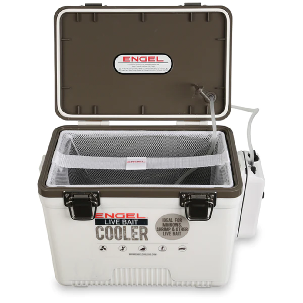30Qt Live Bait Cooler Box with 2Nd Gen 2-Speed Portable Aerator